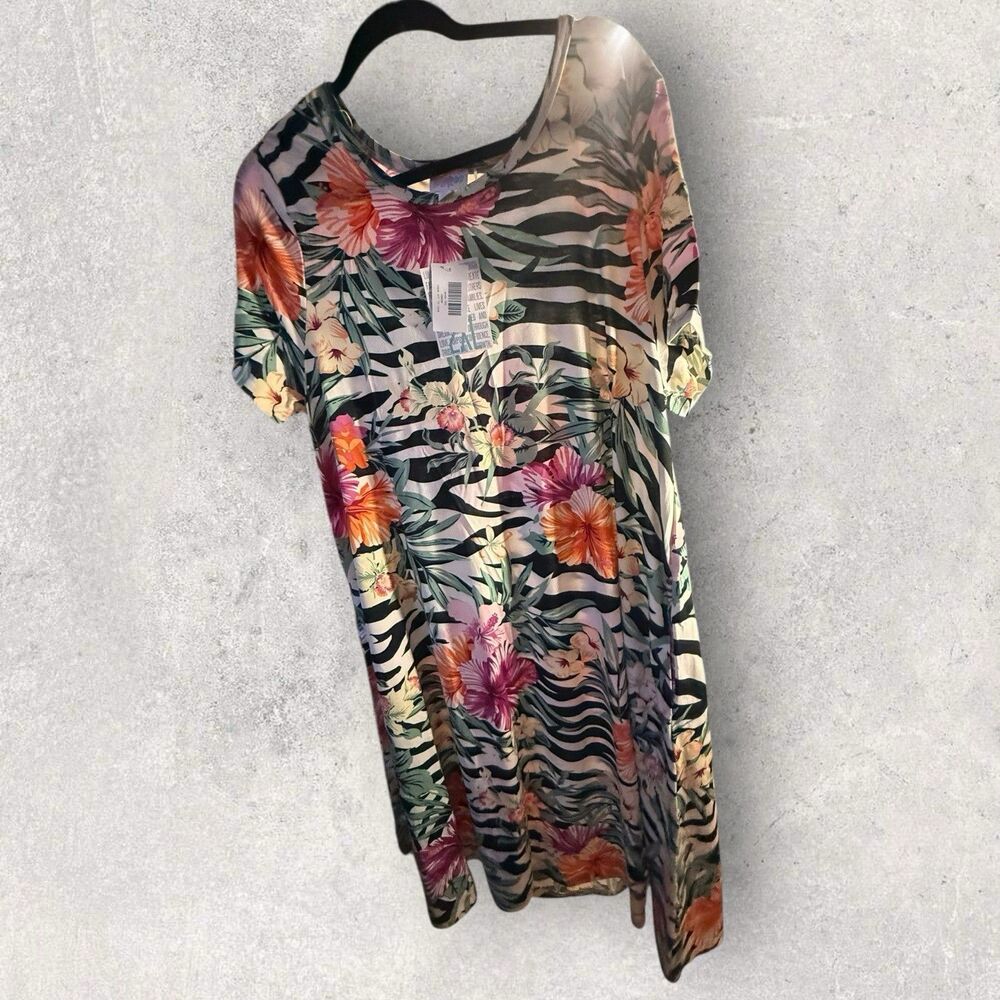 LuLaRoe Jessie Dress (2XL)  Multicolor Beach Floral Print NWT